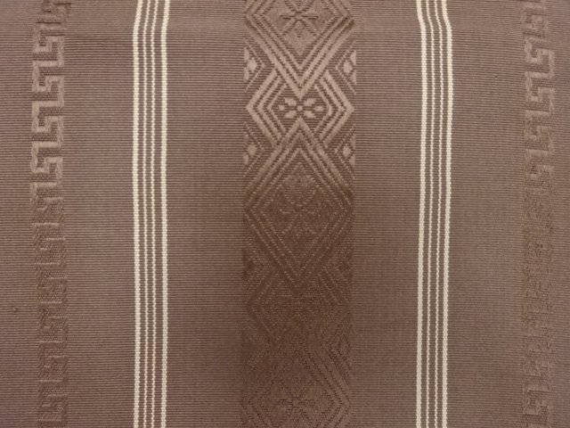  アンティーク　縞にダイヤ柄織り出し袋帯（材料）